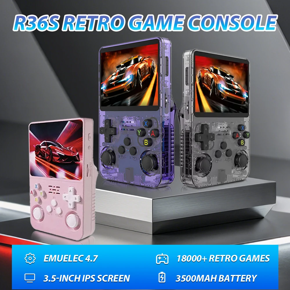 R36S Retro Handheld Video Game Console With 18000+Rrtro Games EmuELEC4.7 3.5-inch IPS Screen 64GB Portable Handheld Video Player
R36S Retro Handheld Video Game Console With 18000+Rrtro Games EmuELEC4.7 3.5-inch IPS Screen 64GB Portable Handheld Video Player