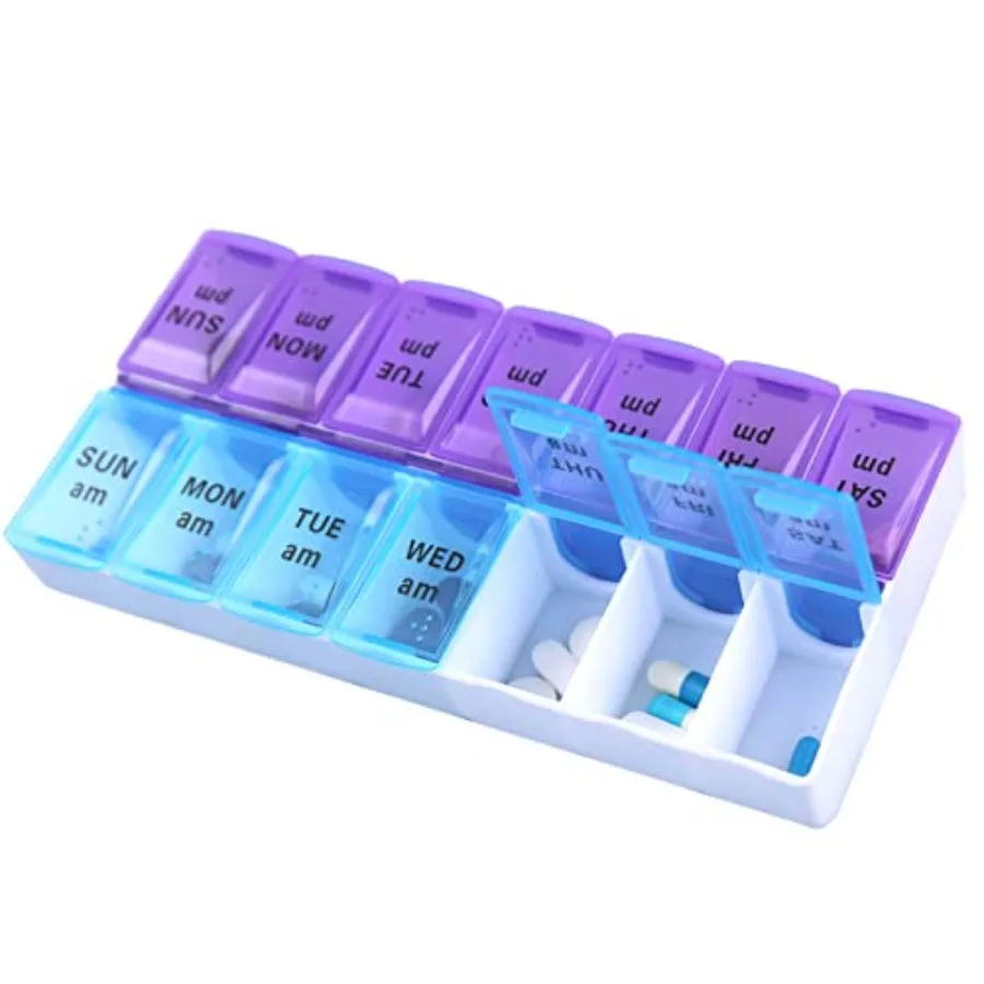 Weekly Pill Organizer 2 Times a Day Pill Large Capacity AM PM Medicine Container Fis s tamin Pill Dispenser plement older 1 PCS
Weekly Pill Organizer 2 Times a Day Pill Large Capacity AM PM Medicine Container Fis s tamin Pill Dispenser plement older 1 PCS