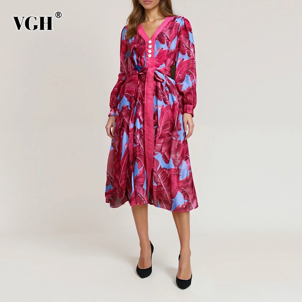 VGH Colorblock Vintage Patchwork Lace Up Mid Dress for Women V Neck Long Sleeve High Waist Party Shirt Dresses Female Spring New
VGH Colorblock Vintage Patchwork Lace Up Mid Dress for Women V Neck Long Sleeve High Waist Party Shirt Dresses Female Spring New