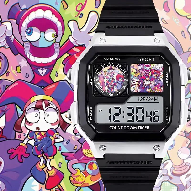 The Amazing Digital Circus Smart Sports Luminous Shockproof Digital Watch Waterproof Chronograph Alarm Wristwatch Ideal Gift
The Amazing Digital Circus Smart Sports Luminous Shockproof Digital Watch Waterproof Chronograph Alarm Wristwatch Ideal Gift