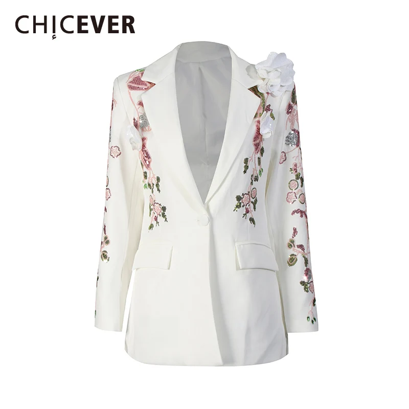 CHICEVER Solid Spliced Sequin Jacket Female Lapel Long Sleeve Slimming Luxury Elegant Women's Jackets Autumn Fashion New Clothes
CHICEVER Solid Spliced Sequin Jacket Female Lapel Long Sleeve Slimming Luxury Elegant Women's Jackets Autumn Fashion New Clothes