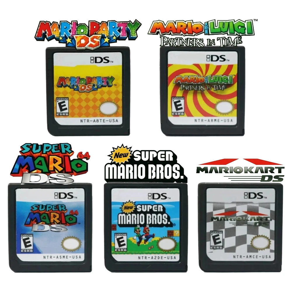 Mario Series DS Game Cartridge New Super Mario Bros Kart Party Mario & Luigi Partners in Time for DS Lite DSi 3DS Classic Game
Mario Series DS Game Cartridge New Super Mario Bros Kart Party Mario & Luigi Partners in Time for DS Lite DSi 3DS Classic Game