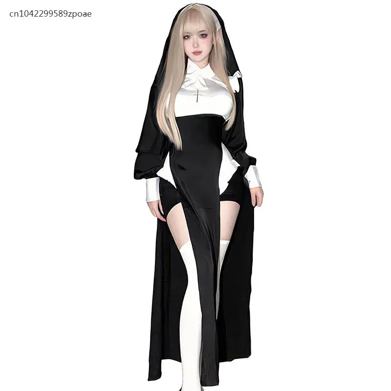 Cute Women Anime Nun Costume Cosplay Shows Outfit Sexy Ladies Halloween Performance Fancy Dress Up Sister Cos Uniform
Cute Women Anime Nun Costume Cosplay Shows Outfit Sexy Ladies Halloween Performance Fancy Dress Up Sister Cos Uniform