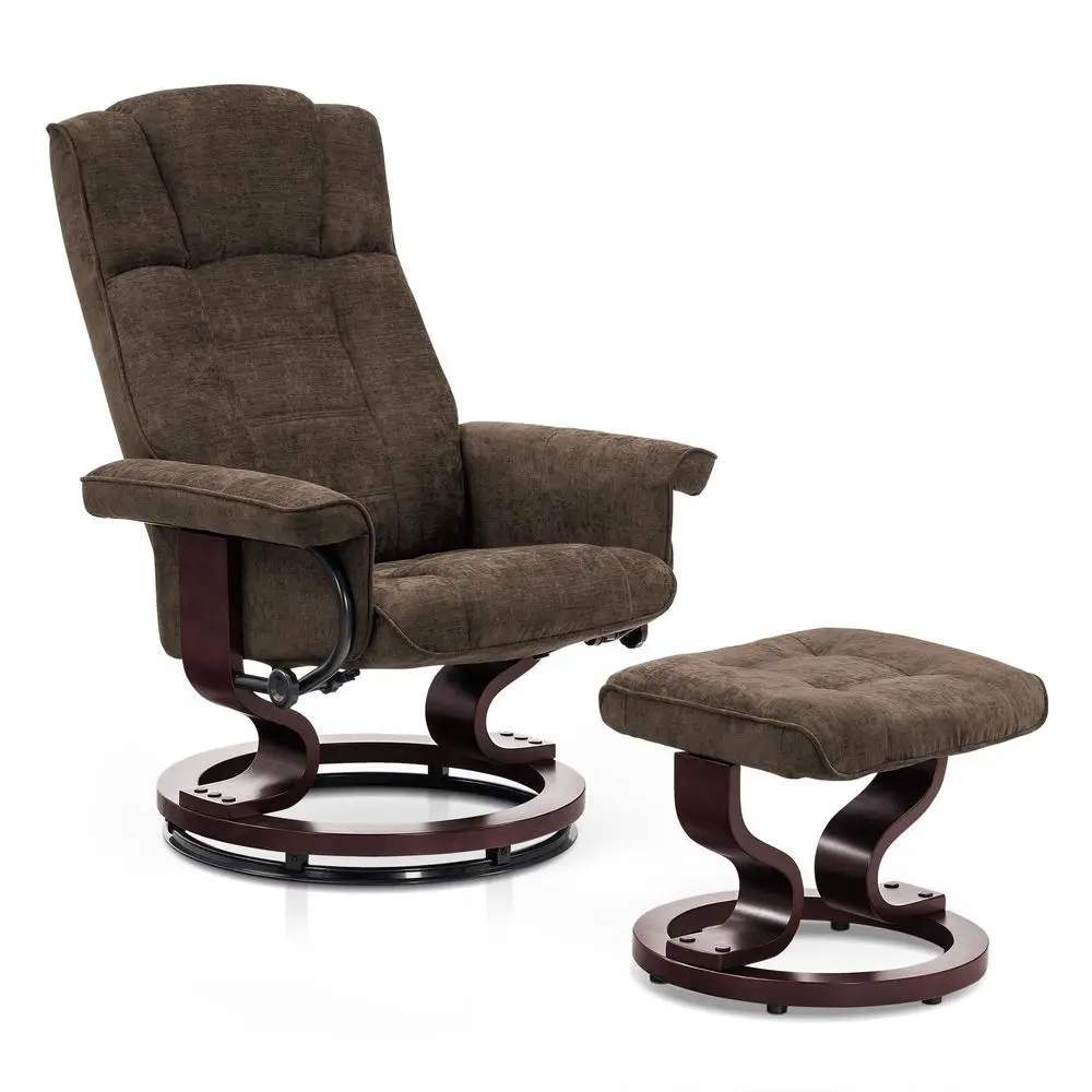 Manual Swivel Recliner with Ottoman, Chair Ottoman Set for RV Small Spaces, Living Room, Bedroom, Office 4919 Chenille, Brown
Manual Swivel Recliner with Ottoman, Chair Ottoman Set for RV Small Spaces, Living Room, Bedroom, Office 4919 Chenille, Brown