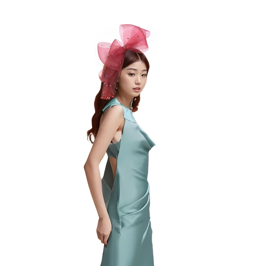 Alluring Handmade Crystal Bow Veil Fascinators Hair clip Accessories For Women Dress Tea Party Wedding Headwewar
Alluring Handmade Crystal Bow Veil Fascinators Hair clip Accessories For Women Dress Tea Party Wedding Headwewar