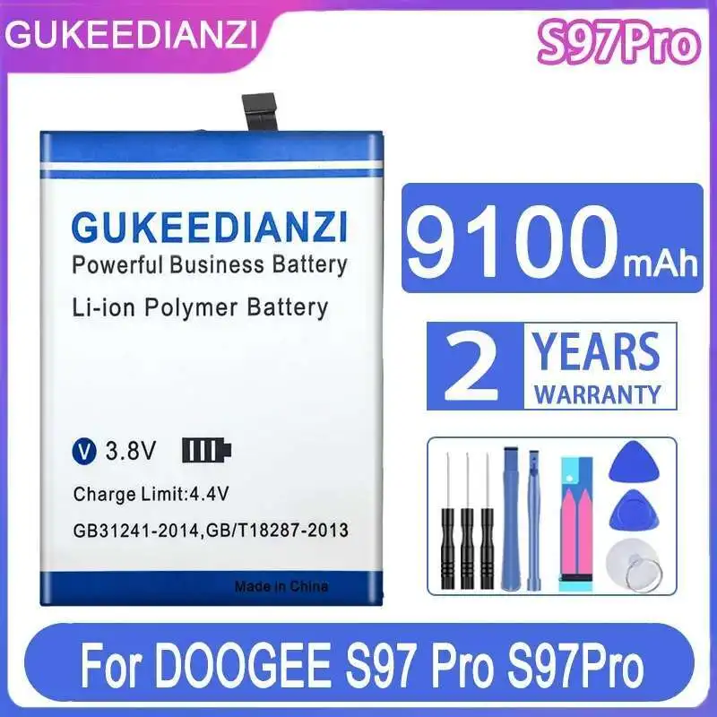 Легкий аккумулятор емкостью 9100 мАч для мобильного телефона Doogee S97 Pro BAT21ZN1318500
Легкий аккумулятор емкостью 9100 мАч для мобильного телефона Doogee S97 Pro BAT21ZN1318500