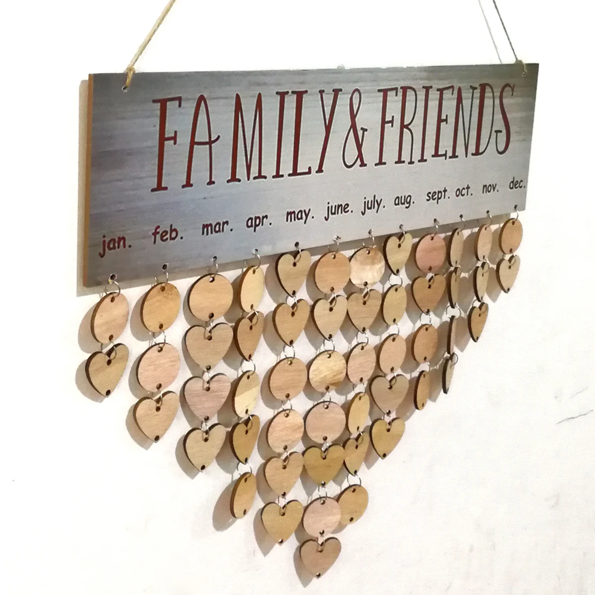Wooden Calendar Hanging Board 1 Plaque 25 Discs 50 Loops Birthday Reminder Wall Decor Family Gift Mothers Day Fathers Day Wooden
Wooden Calendar Hanging Board 1 Plaque 25 Discs 50 Loops Birthday Reminder Wall Decor Family Gift Mothers Day Fathers Day Wooden