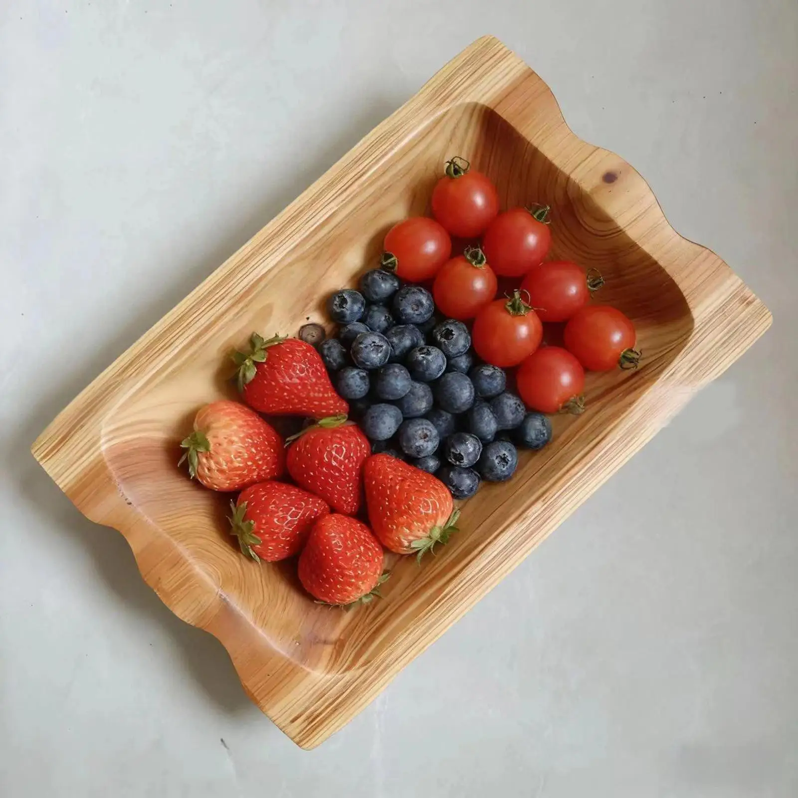 Handcrafted Solid Wood Fruit Bowl Decorative Platter Rectangular Tray Dessert Bread Sandwich Plate for Hotel Kitchen
Handcrafted Solid Wood Fruit Bowl Decorative Platter Rectangular Tray Dessert Bread Sandwich Plate for Hotel Kitchen