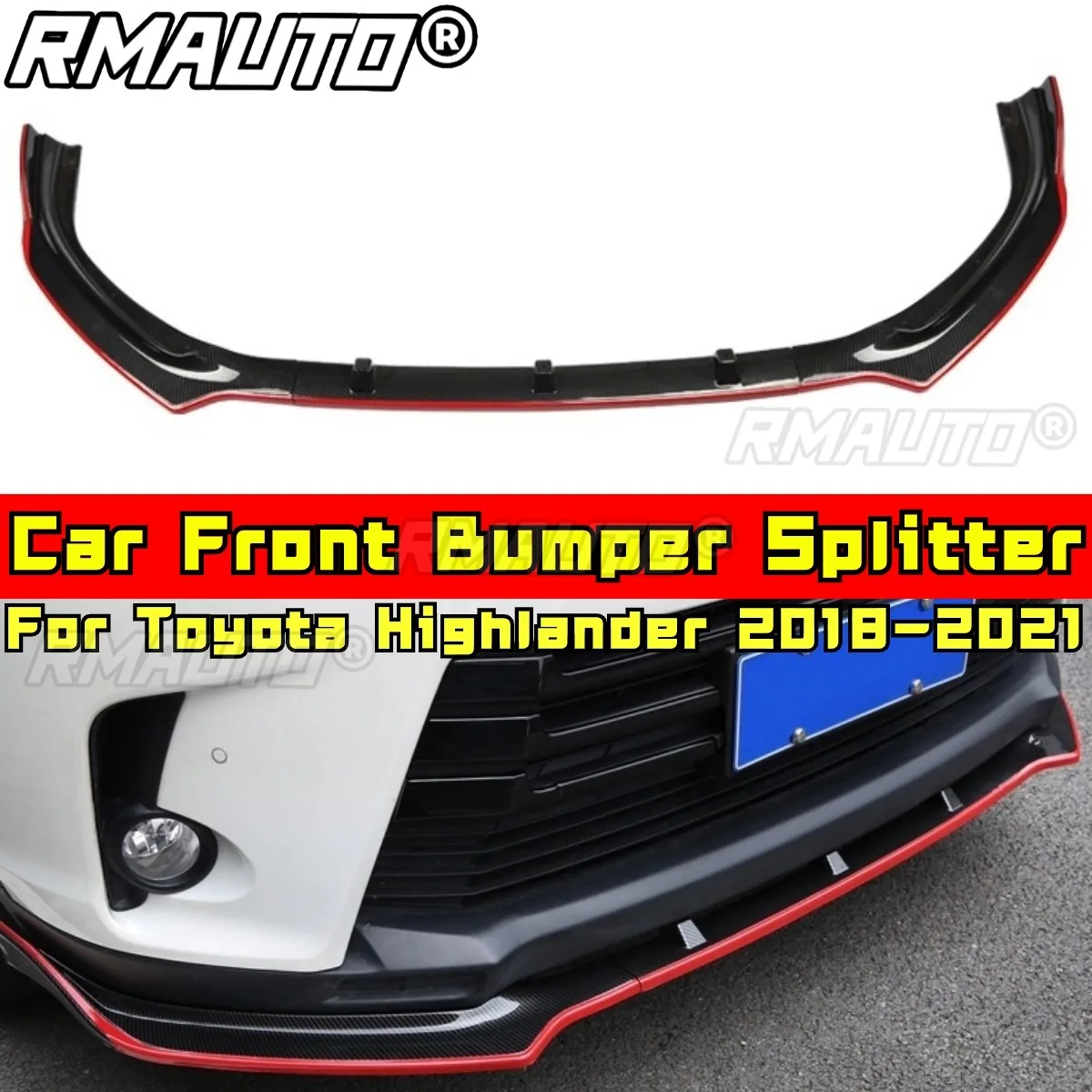 For Toyota Highlander 2018-2021 Body Kit Front Bumper Splitter Diffuser Front Bumper Spoiler Splitter Lip Car Accessories
For Toyota Highlander 2018-2021 Body Kit Front Bumper Splitter Diffuser Front Bumper Spoiler Splitter Lip Car Accessories