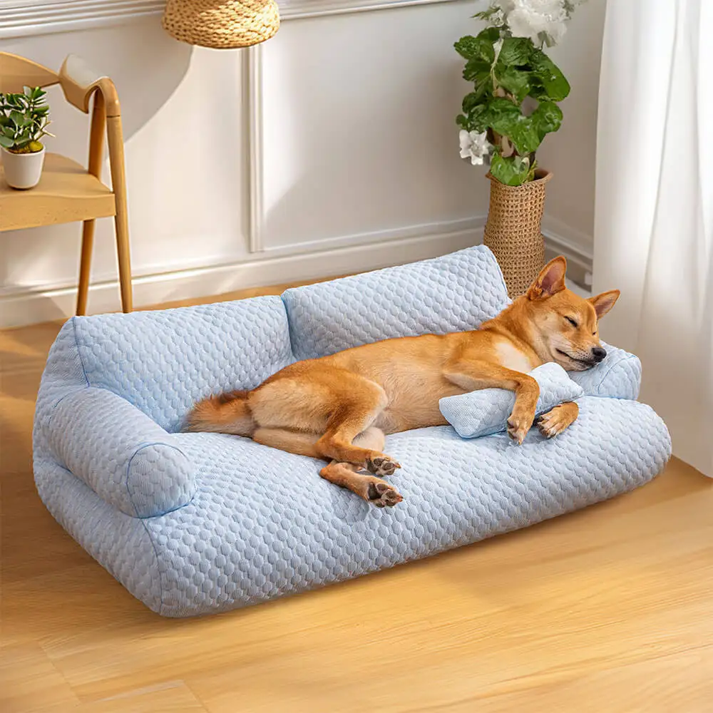 Factory Wholesale Custom Ice Silk Cooling Pet Bed Breathable Washable Dog Cat Sofa Couch Bed With Pillows Dog Accessories
Factory Wholesale Custom Ice Silk Cooling Pet Bed Breathable Washable Dog Cat Sofa Couch Bed With Pillows Dog Accessories