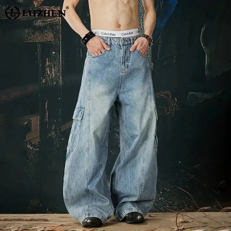 LUZHEN 2026 New Gradient Washed Multi Pockets Design Loose Straight Jeans Men's Fashion Handsome Casual Male Denim Pants JY6798
LUZHEN 2026 New Gradient Washed Multi Pockets Design Loose Straight Jeans Men's Fashion Handsome Casual Male Denim Pants JY6798