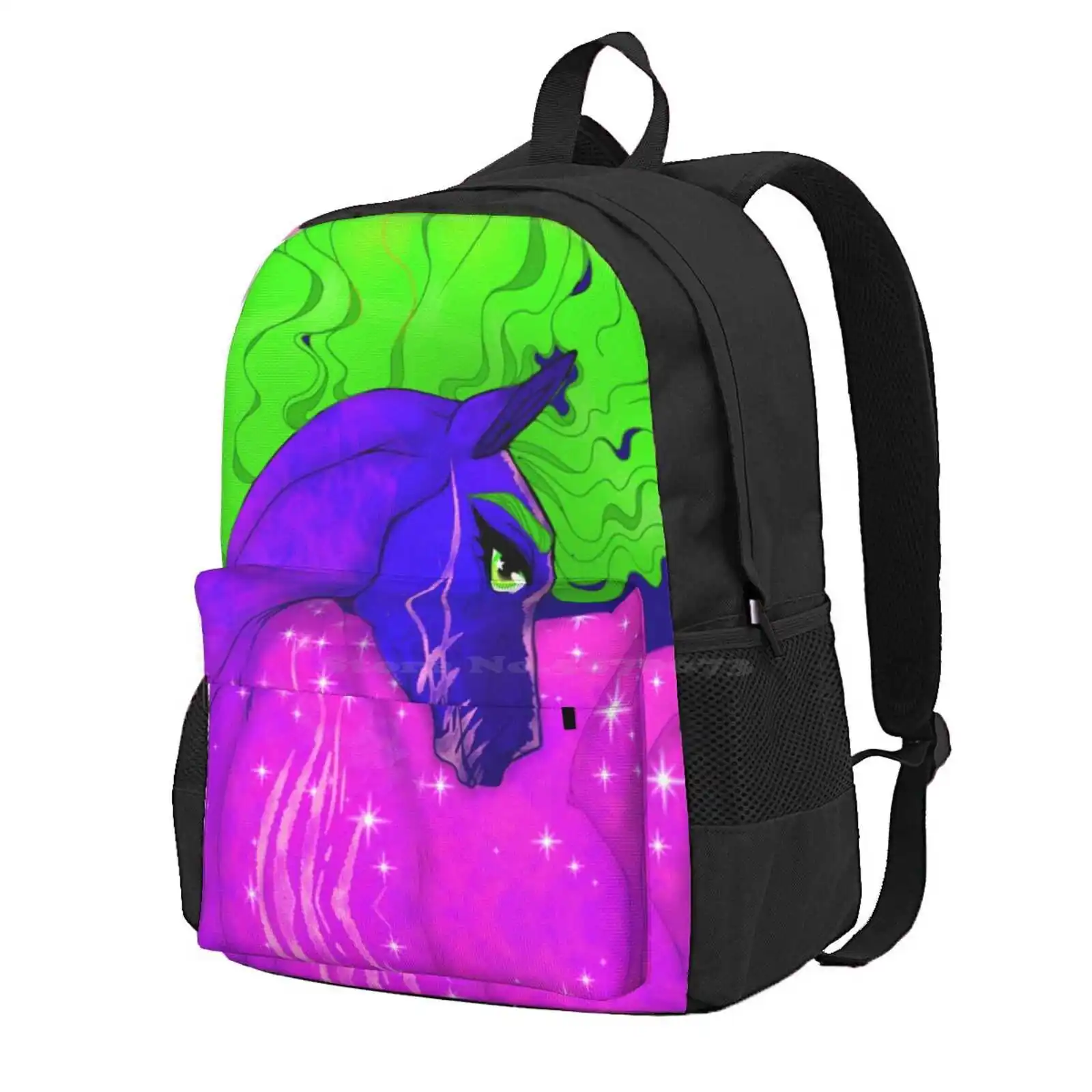Neon Waves Hot Sale Schoolbag Backpack Fashion Bags Purple Blue Green Horse Hair
Neon Waves Hot Sale Schoolbag Backpack Fashion Bags Purple Blue Green Horse Hair