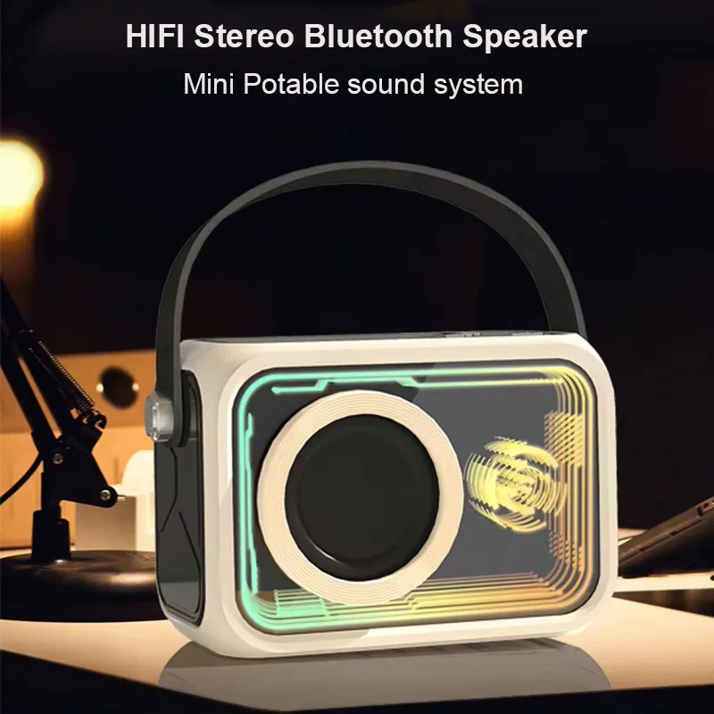 Беспроводной Bluetooth-динамик Abyss Mirror, настольный музыкальный плеер с ритмической подсветкой, мини-портативный HIFI Soundbox TWS TF Card Play
Беспроводной Bluetooth-динамик Abyss Mirror, настольный музыкальный плеер с ритмической подсветкой, мини-портативный HIFI Soundbox TWS TF Card Play