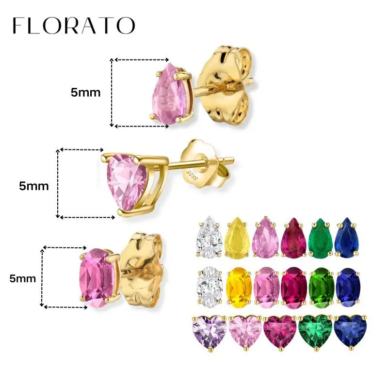 925 Sterling Silver Ear Needle drop/heart Zircon Stud Earrings For Women Multi-color Crystal Fine Small Earrings Fashion Jewelry
925 Sterling Silver Ear Needle drop/heart Zircon Stud Earrings For Women Multi-color Crystal Fine Small Earrings Fashion Jewelry
