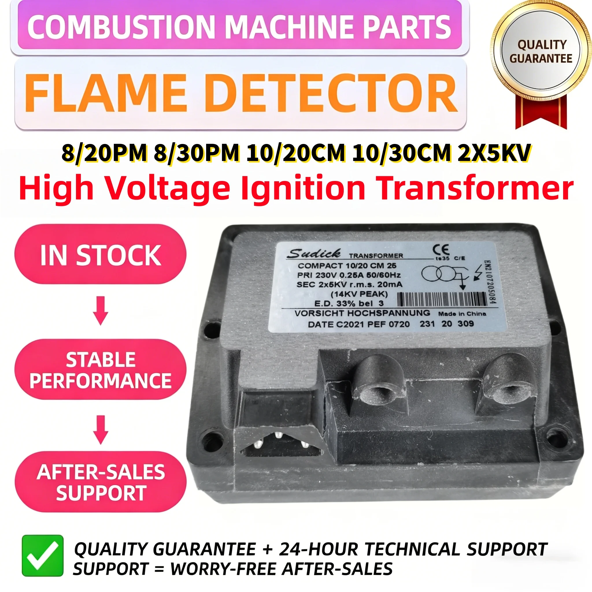 2X5KV High Voltage Ignition Transformer 8/20PM 8/30PM 10/20CM 10/30CM Combustion Spare Parts, Same Day Shipping
2X5KV High Voltage Ignition Transformer 8/20PM 8/30PM 10/20CM 10/30CM Combustion Spare Parts, Same Day Shipping