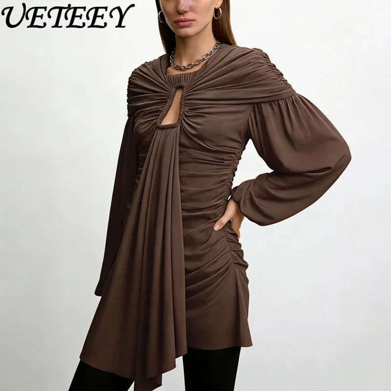 European American Style Unique Niche Design Pleated Bodycon Dress Lady High-end 2026 Spring New Pleated Design Long Sleeve Dress
European American Style Unique Niche Design Pleated Bodycon Dress Lady High-end 2026 Spring New Pleated Design Long Sleeve Dress