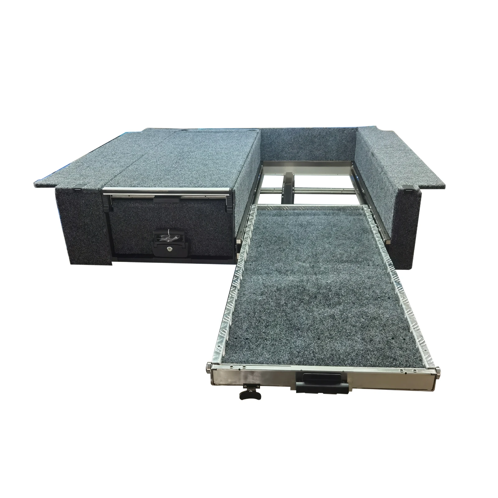 Overland Metal Cargo Slide Storage Box with Slider Roller Drawer Fridge Car Drawer System
Overland Metal Cargo Slide Storage Box with Slider Roller Drawer Fridge Car Drawer System