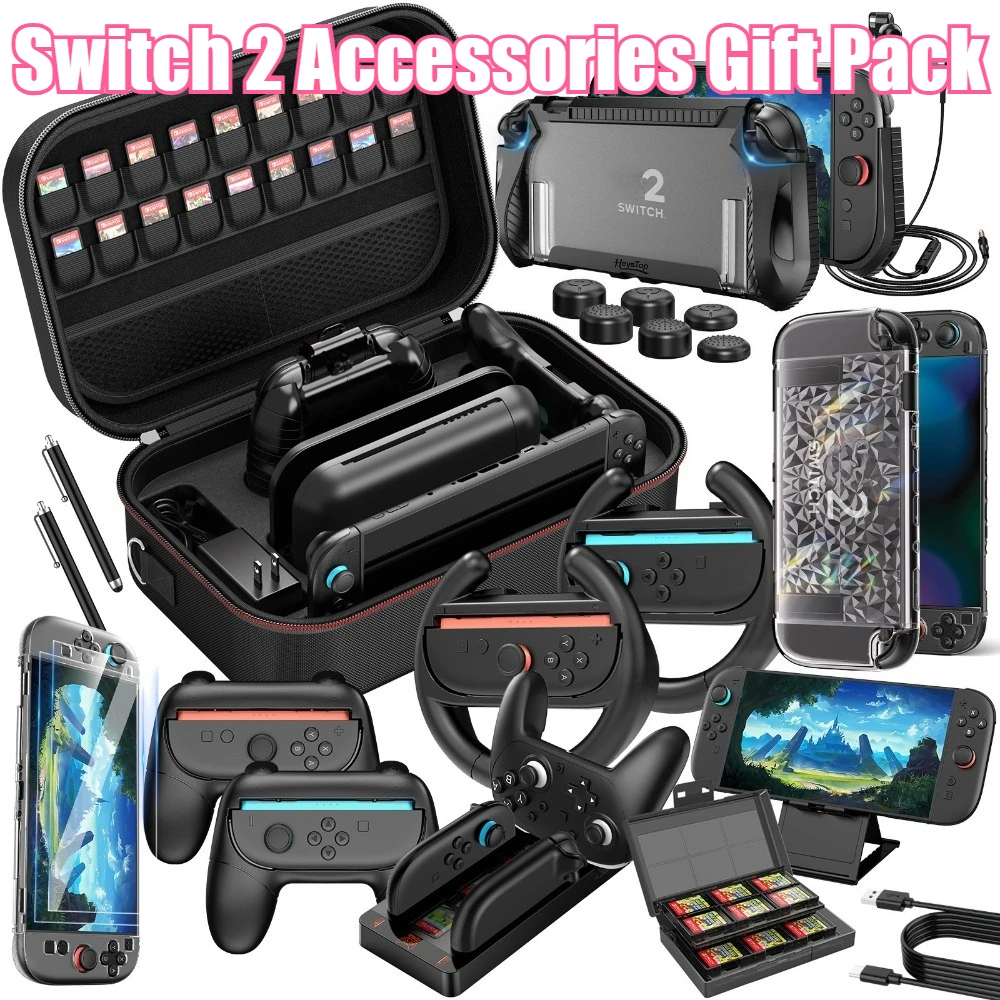 Switch 2 Two Leg Bag 25pcs Gift Pack Set, Home Travel, Storage And Protection Set, Game Accessories