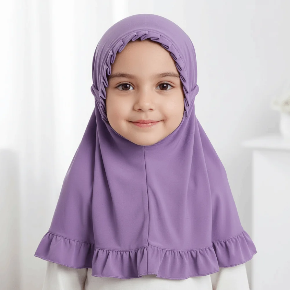 Fashion Breathable Girls Neck Shawl Solid Color Soft Children Islamic Headscarf Fancy Stretch Hijab Turban Cap Hair Accessories
Fashion Breathable Girls Neck Shawl Solid Color Soft Children Islamic Headscarf Fancy Stretch Hijab Turban Cap Hair Accessories