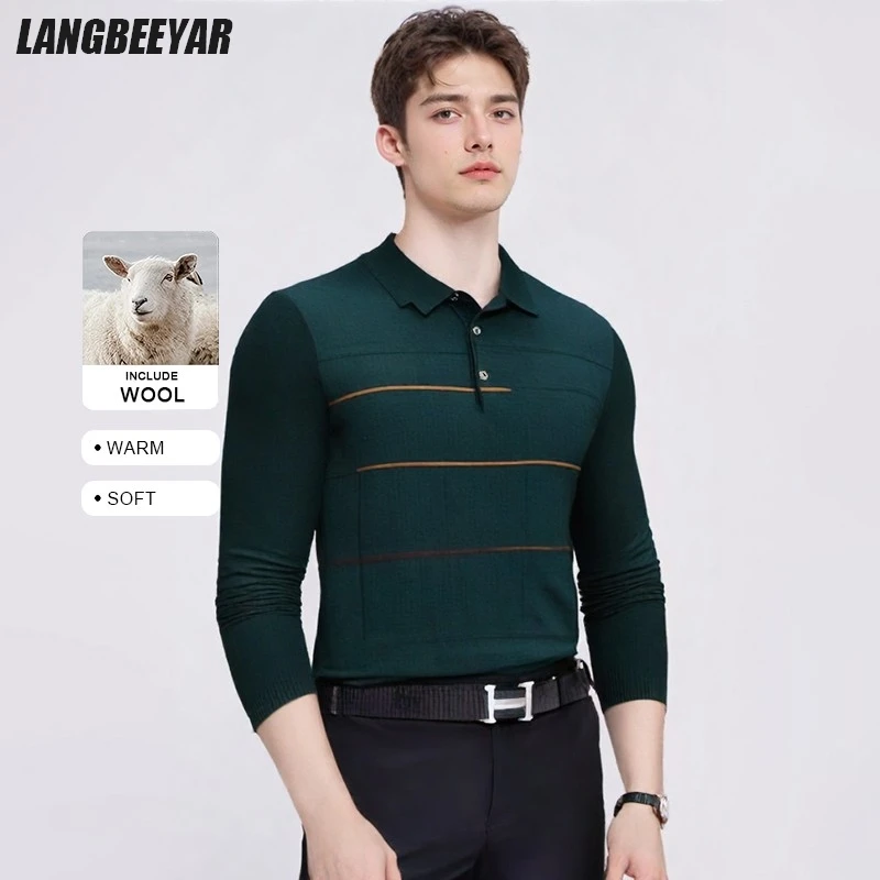 Top Grade New Fashion Designer Brand Luxury Polo Shirt Neck Shirt Men With Wool Striped Casual Long Sleeve Tops Men Clothes
Top Grade New Fashion Designer Brand Luxury Polo Shirt Neck Shirt Men With Wool Striped Casual Long Sleeve Tops Men Clothes