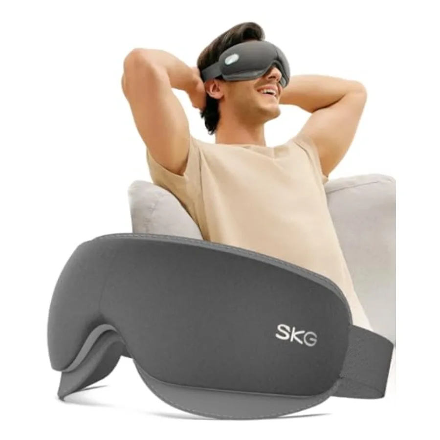 Portable Heated Eye Massager with Bluetooth Soft Velvet Eye Mask for Relaxation and Eye Strain Relief Ideal Gift for Mom Dad Wo
Portable Heated Eye Massager with Bluetooth Soft Velvet Eye Mask for Relaxation and Eye Strain Relief Ideal Gift for Mom Dad Wo