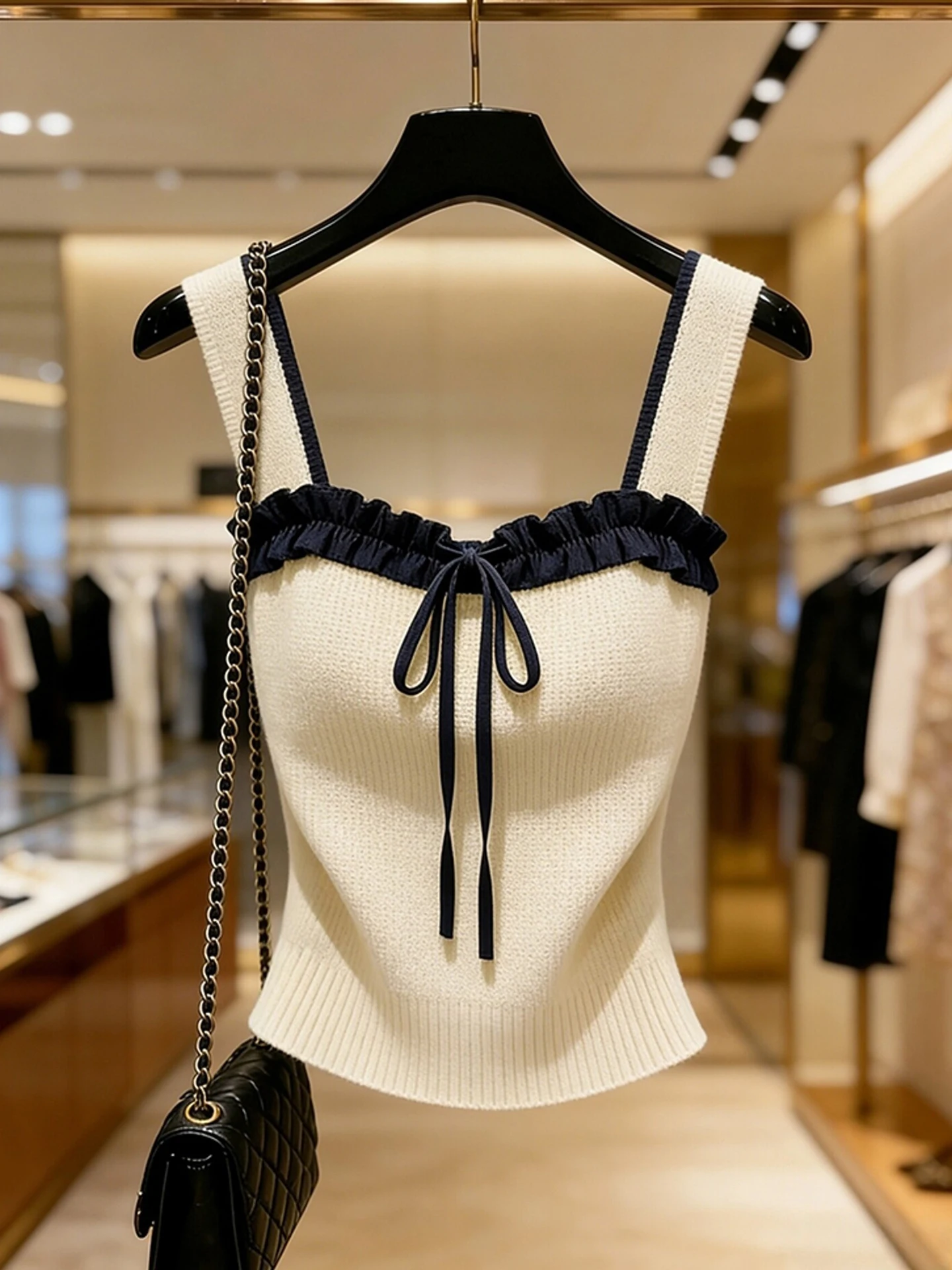 Elegant Knitted Strap Vest Summer 2026 Beautiful Color Block Wood Grain Sleeveless Sexy Versatile Shirt Women's Fas...
Elegant Knitted Strap Vest Summer 2026 Beautiful Color Block Wood Grain Sleeveless Sexy Versatile Shirt Women's Fas...