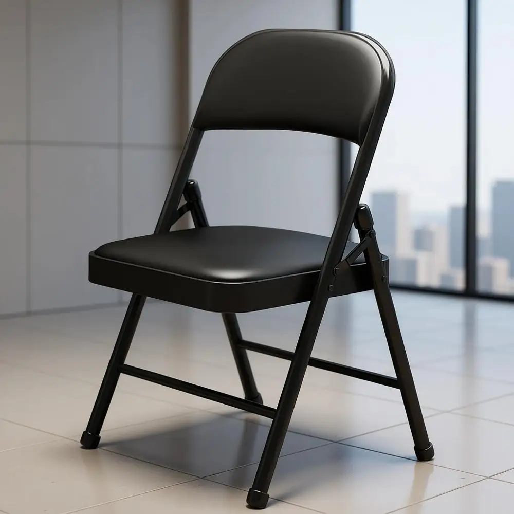 Set of Stackable Padded Folding Chairs, Black Metal for Indoor/Outdoor Use, Ideal for Home, Patio, Party, and Events
Set of Stackable Padded Folding Chairs, Black Metal for Indoor/Outdoor Use, Ideal for Home, Patio, Party, and Events