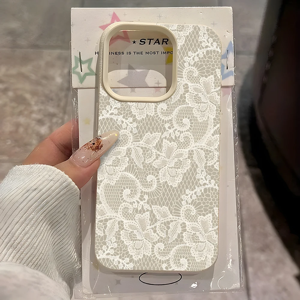 Gentle White Lace Floral Pattern Lychee Soft Phone Case For iPhone 15 11 12 13 14 16 17 Pro Max 15 14 Plus 17 Air X Xs XR Cover
Gentle White Lace Floral Pattern Lychee Soft Phone Case For iPhone 15 11 12 13 14 16 17 Pro Max 15 14 Plus 17 Air X Xs XR Cover