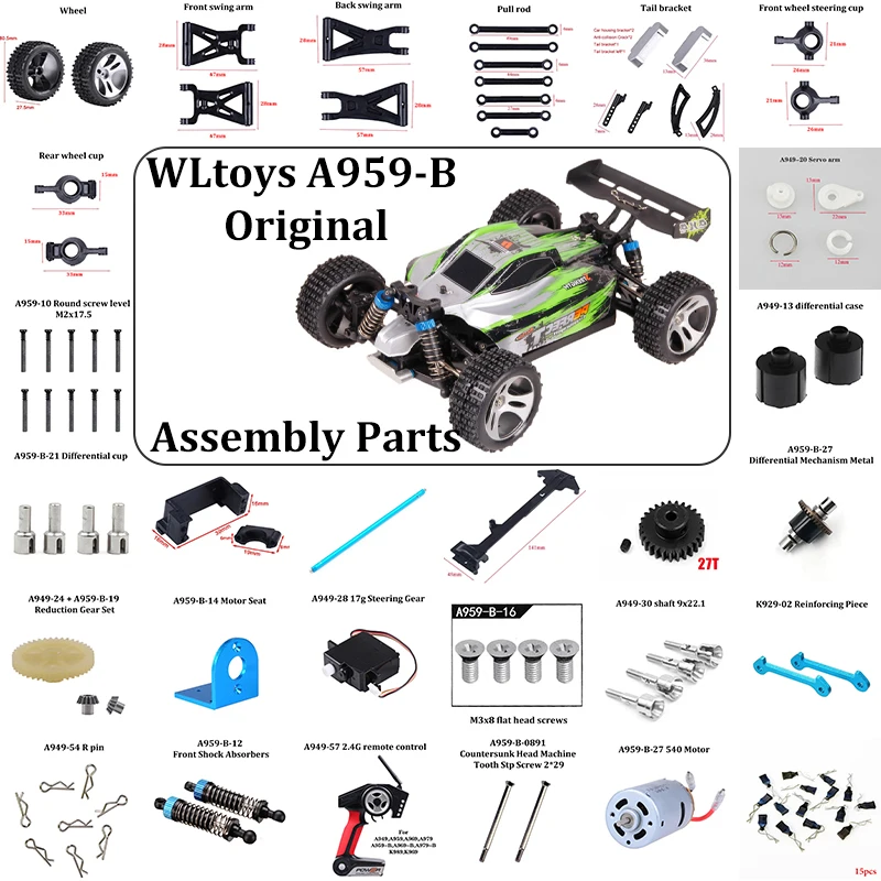 High-Speed Car Original Accessories WLtoys 1:18 RC Car Spare Parts for A959-B A959-01 To A959-B-25
High-Speed Car Original Accessories WLtoys 1:18 RC Car Spare Parts for A959-B A959-01 To A959-B-25