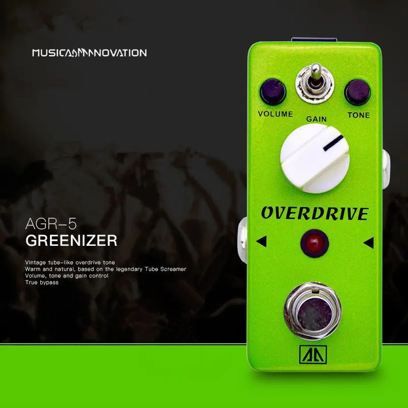AGR-5 Guitar Effect Pedal, Classic Tube-like Overdrive, 2 Modes, Aluminum Alloy Body, True Bypass
AGR-5 Guitar Effect Pedal, Classic Tube-like Overdrive, 2 Modes, Aluminum Alloy Body, True Bypass
