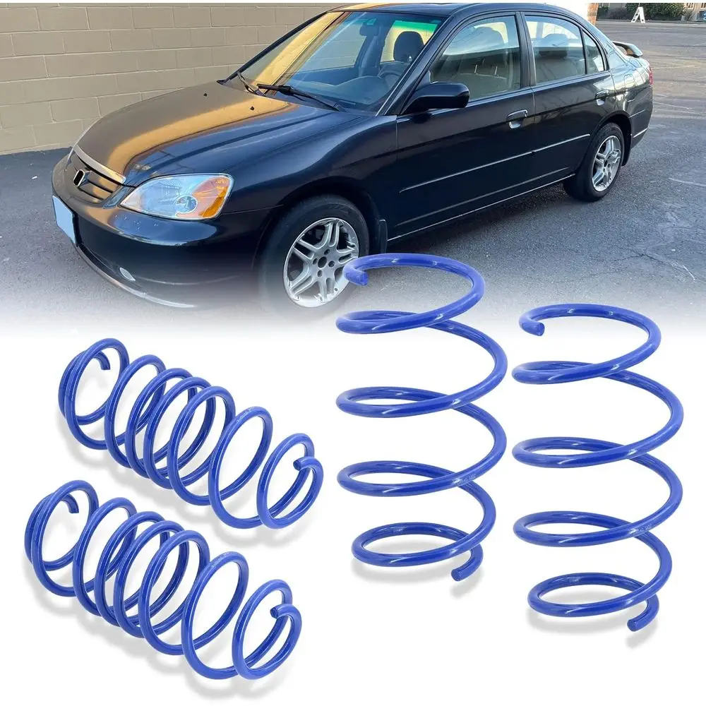 2 Front & Rear Drop Suspension Lowering Springs Kit for Honda Civic EM2 EX LX DX Coupe Sedan 2001-2005
2 Front & Rear Drop Suspension Lowering Springs Kit for Honda Civic EM2 EX LX DX Coupe Sedan 2001-2005