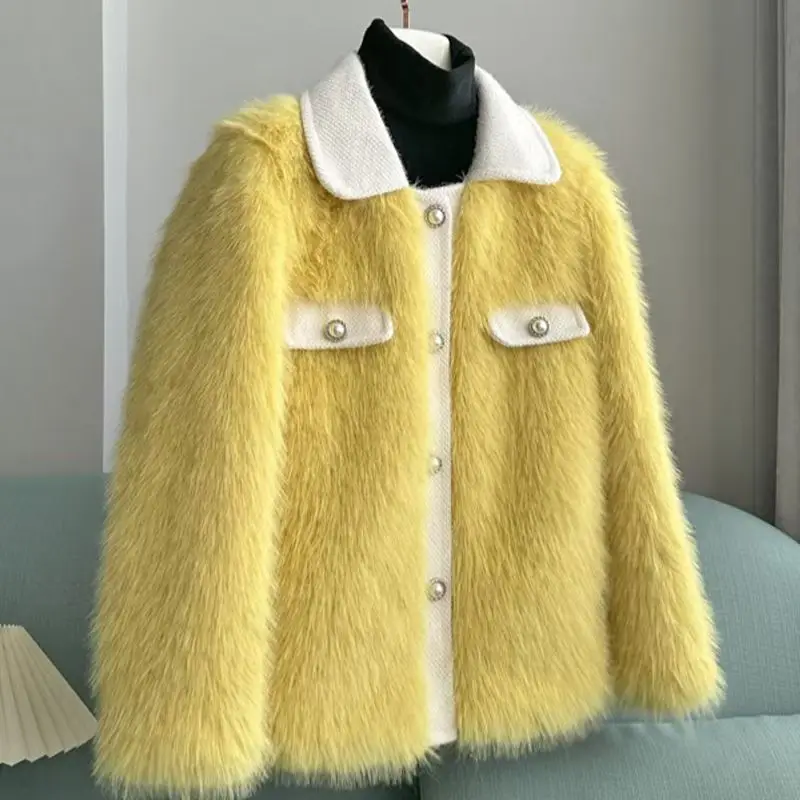 2025 New Short Coat Women Patchwork Faux Fur Long Sleeve Streetwear Luxury Jacket Top Casual Warm Fur Outwear Winter Korean Tops
2025 New Short Coat Women Patchwork Faux Fur Long Sleeve Streetwear Luxury Jacket Top Casual Warm Fur Outwear Winter Korean Tops