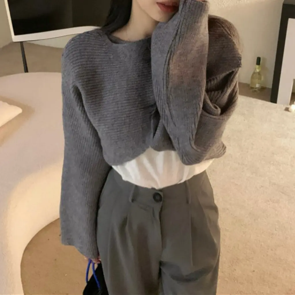 Women's Korean Style Chic Short Loose Slim Pullover Knitwear Apricot Knitwear Jacket Autumn Winter New Top
Women's Korean Style Chic Short Loose Slim Pullover Knitwear Apricot Knitwear Jacket Autumn Winter New Top