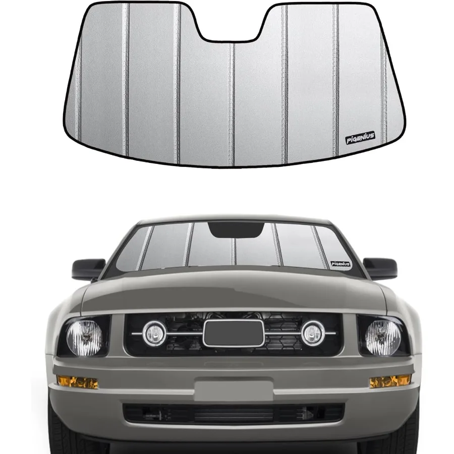 Солнцезащитный козырек на лобовое стекло для Mustang Coupe 200599, защищает интерьер от УФ-завремян, снижает тепло в салоне, простая установка с регулировкой
Солнцезащитный козырек на лобовое стекло для Mustang Coupe 200599, защищает интерьер от УФ-завремян, снижает тепло в салоне, простая установка с регулировкой