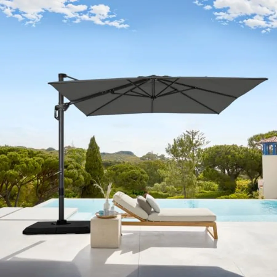 Garden, deck, poolside use; polyester fabric; beige; 360 rotation, non-fading for 5 years, 9x12 ft cantilever offset design
Garden, deck, poolside use; polyester fabric; beige; 360 rotation, non-fading for 5 years, 9x12 ft cantilever offset design