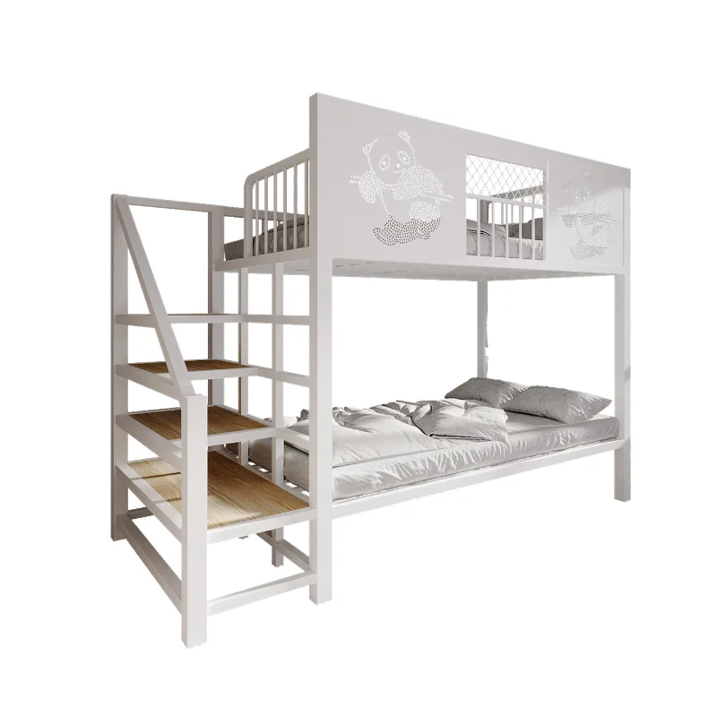 Wrought iron duplex elevated bed duplex second floor bed combination small apartment loft bed and table
Wrought iron duplex elevated bed duplex second floor bed combination small apartment loft bed and table