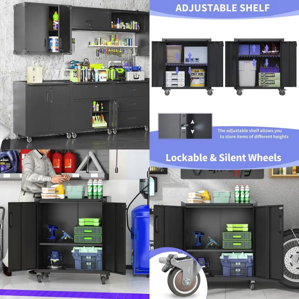 Portable Heavy-Duty Lockable Steel Tool Cabinet with Wheels for Garage and Workshop Storage
Portable Heavy-Duty Lockable Steel Tool Cabinet with Wheels for Garage and Workshop Storage