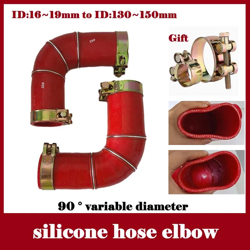 ID16-130mm 90° Silicone Reducer Elbow Hose Clamp Turbo Intercooler Intake Pipe hose elbow joint automotive hose Coolant Tube
ID16-130mm 90° Silicone Reducer Elbow Hose Clamp Turbo Intercooler Intake Pipe hose elbow joint automotive hose Coolant Tube