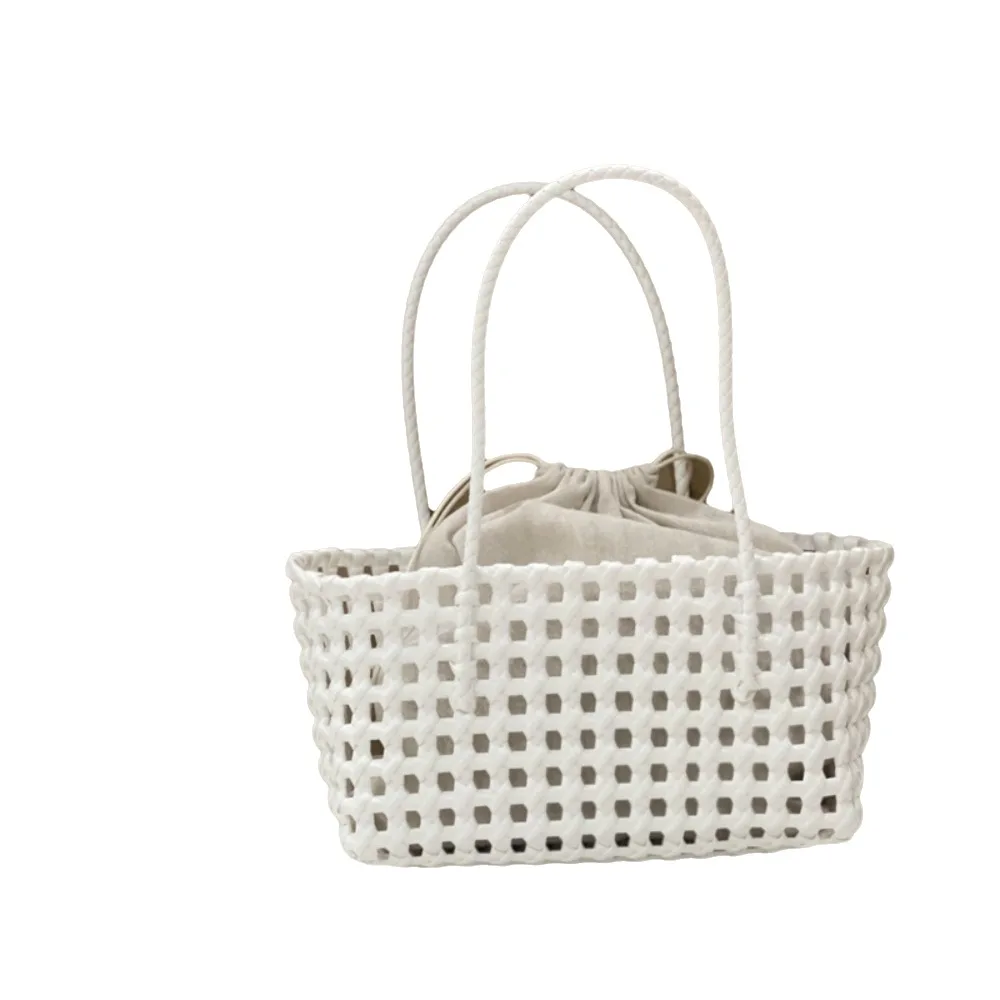Plastic Hollow Weave Bag Countryside Style Large Capacity Beach Tote Bag Vacation Style Bucket Bag Vegetable Basket Bag
Plastic Hollow Weave Bag Countryside Style Large Capacity Beach Tote Bag Vacation Style Bucket Bag Vegetable Basket Bag