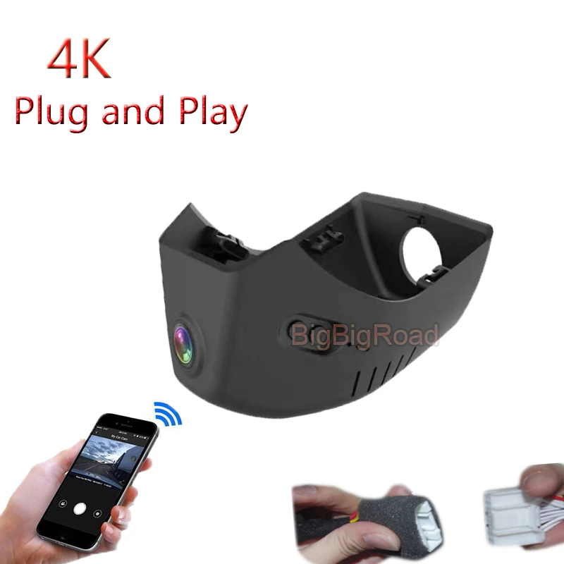 

4K Plug And Play For HongQi H6 2.0T 2023 2024 Car Wifi DVR Video Recorder Dash Camera Wide Angle Dashcam Black Box