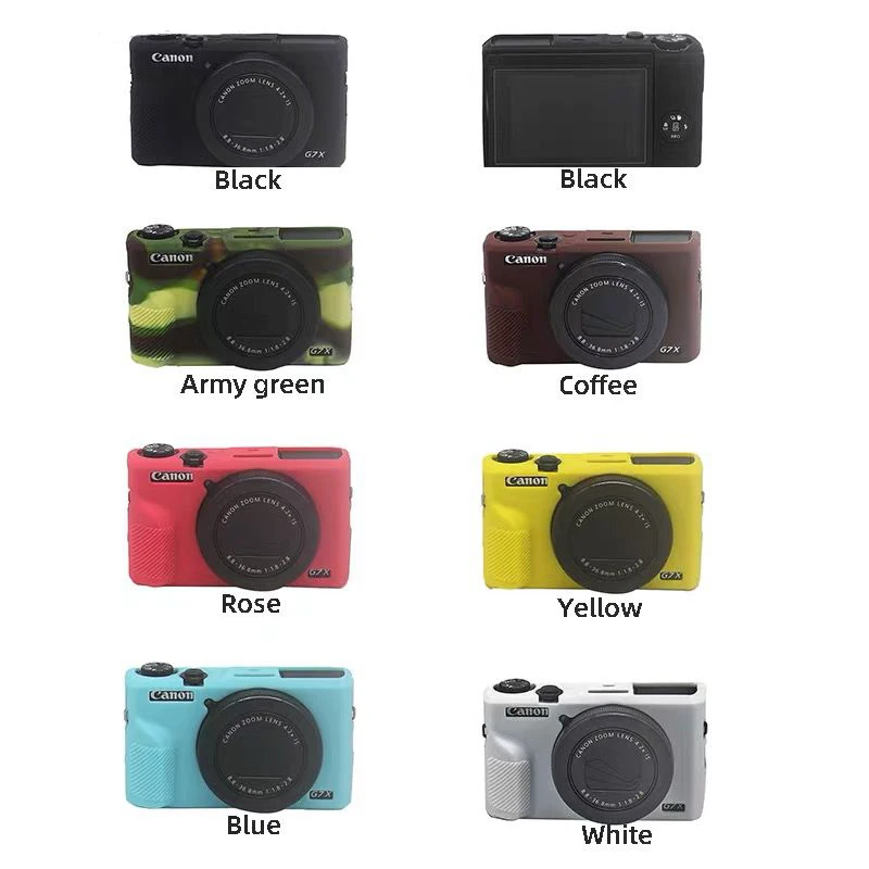 Silicon Rubber Armor Skin Case Body Cover Protector for Canon PowerShot G7X MarkIII G7XIII G7X3 DSLR Camera Protective Soft Bag
Silicon Rubber Armor Skin Case Body Cover Protector for Canon PowerShot G7X MarkIII G7XIII G7X3 DSLR Camera Protective Soft Bag