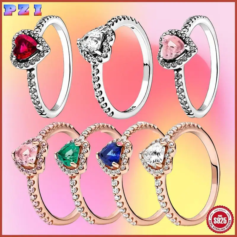 New in 925 Sterling Silver Elevated Red Heart With Colorful Crystal Women's Ring Fit 925 Original Bracelets Jewelry
New in 925 Sterling Silver Elevated Red Heart With Colorful Crystal Women's Ring Fit 925 Original Bracelets Jewelry