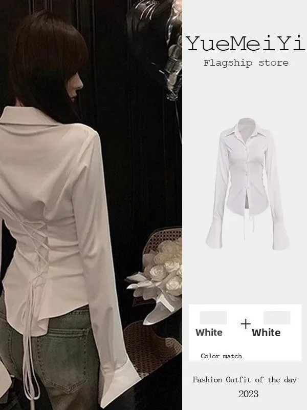 Элегантная женская блузка с длинным рукавом и вырезом на талии, новая зимняя коллекция, для зрелых женщин, с дизайнерским акцентом, белая, для повседневной носки.
Элегантная женская блузка с длинным рукавом и вырезом на талии, новая зимняя коллекция, для зрелых женщин, с дизайнерским акцентом, белая, для повседневной носки.