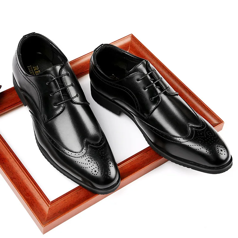 2024 New Soft Soled Block Carved Business Casual Leather Shoes For Men's Formal Wear Pointed Gentlemen's Single Shoes Youth туфл
2024 New Soft Soled Block Carved Business Casual Leather Shoes For Men's Formal Wear Pointed Gentlemen's Single Shoes Youth туфл
