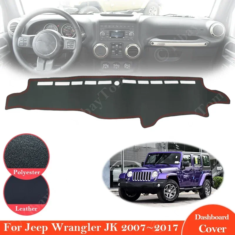 For Jeep Wrangler JK 2007 ~ 2017 Anti-Slip Leather Mat Dashboard Cover Pad Sunshade Dashmat Accessories 2008 2009 2010 2012 2013
For Jeep Wrangler JK 2007 ~ 2017 Anti-Slip Leather Mat Dashboard Cover Pad Sunshade Dashmat Accessories 2008 2009 2010 2012 2013