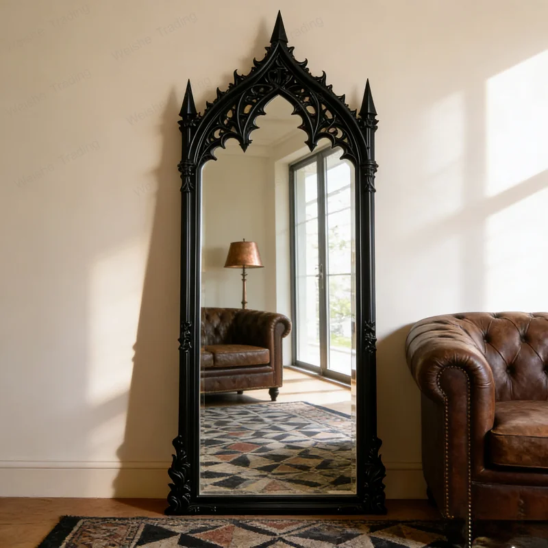 Dark wind floor-to-ceiling mirror full-length mirror Gothic style fitting bedroom dressing mirror
Dark wind floor-to-ceiling mirror full-length mirror Gothic style fitting bedroom dressing mirror