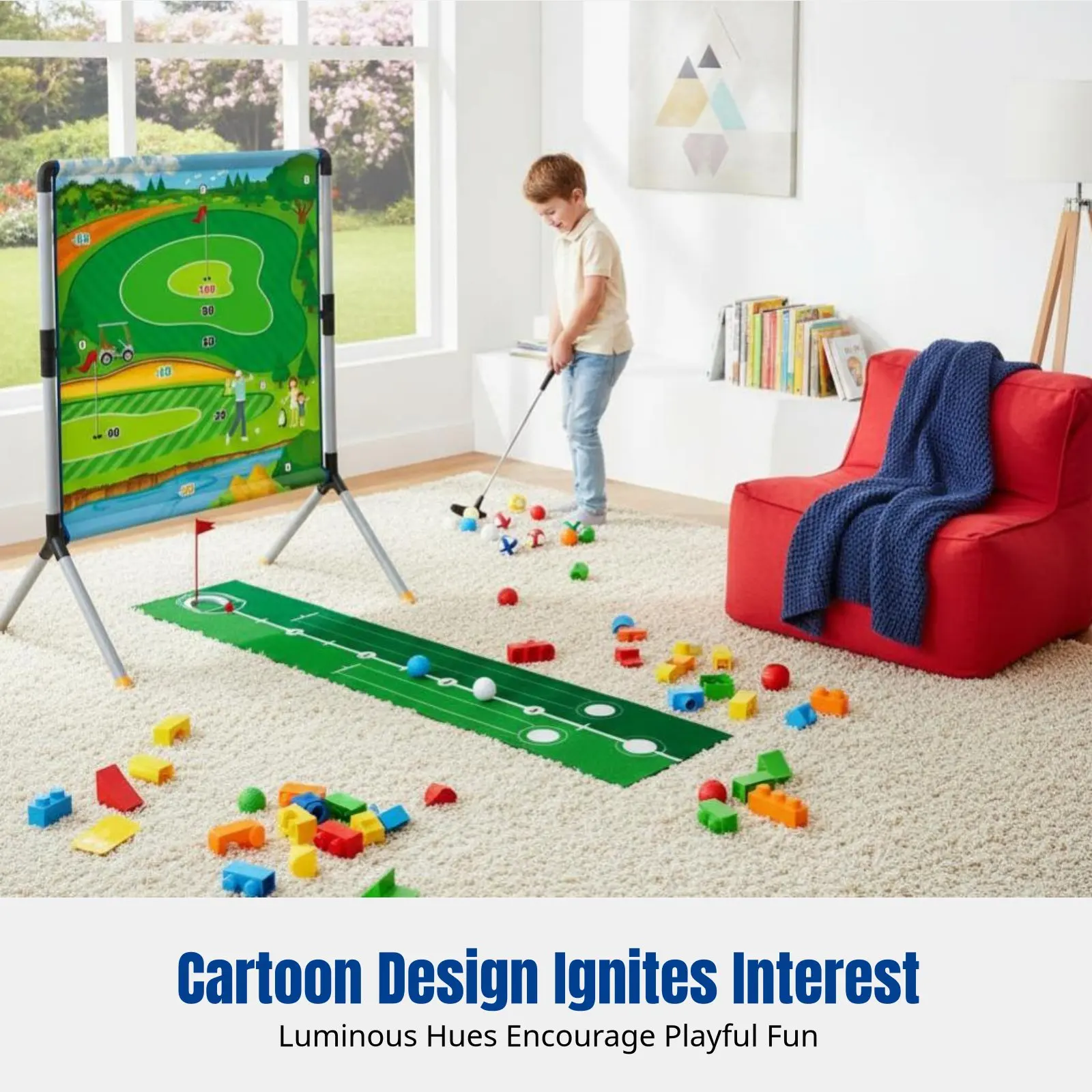 Indoor Outdoor Putting Toy Set, Parent-Child Interactive Sports Leisure, Cartoon Target Stand for Kids
Indoor Outdoor Putting Toy Set, Parent-Child Interactive Sports Leisure, Cartoon Target Stand for Kids
