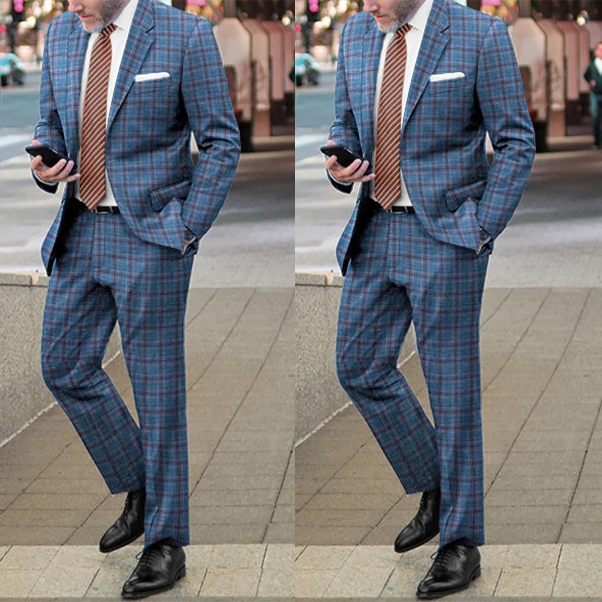 Plaid Fashion Men Suit 2 Pieces Business Blazer Pants One Button Wedding Groom Formal Work Wear Party Causal Tailored
Plaid Fashion Men Suit 2 Pieces Business Blazer Pants One Button Wedding Groom Formal Work Wear Party Causal Tailored