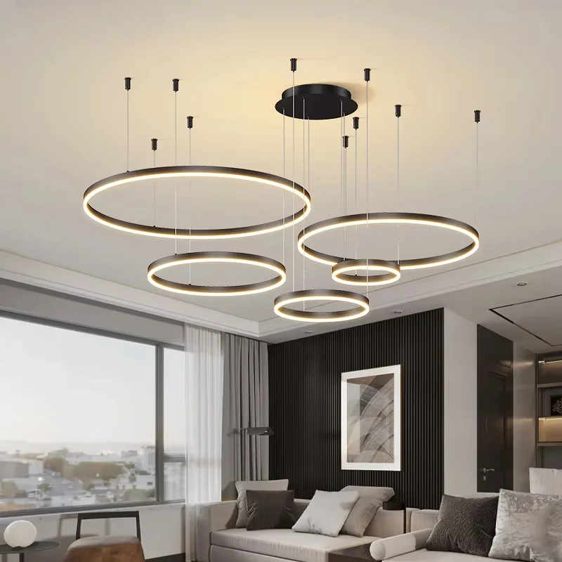 Brushed Metal Ring LED Chandelier, Gold & Coffee Ceiling Lamp for Living Room Bedroom Home Decor
Brushed Metal Ring LED Chandelier, Gold & Coffee Ceiling Lamp for Living Room Bedroom Home Decor