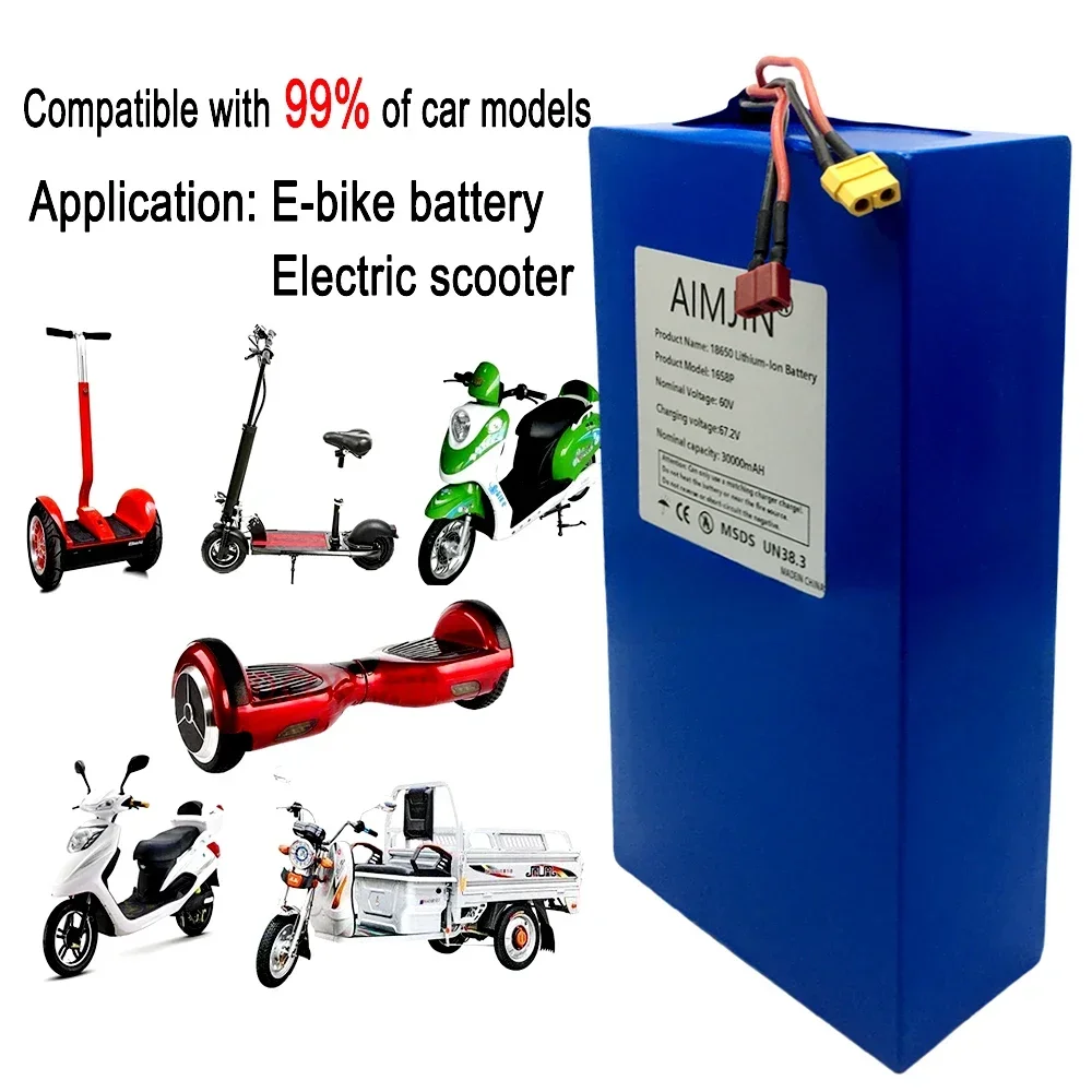 High power with built-in BMS 60V 30Ah battery 16S8P 3000W 67.2V lithium battery high-power lithium-ion battery pack
High power with built-in BMS 60V 30Ah battery 16S8P 3000W 67.2V lithium battery high-power lithium-ion battery pack